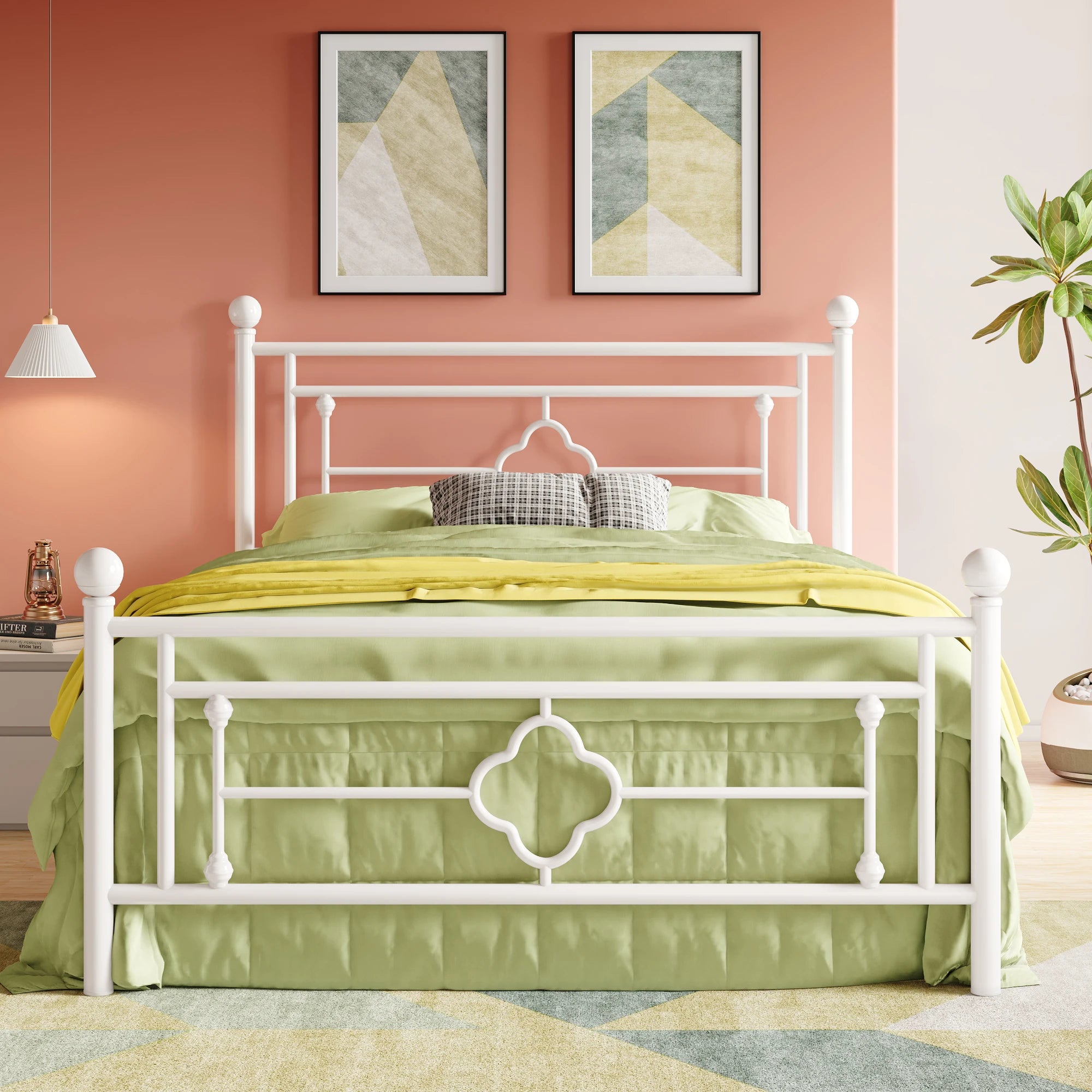 HOOMIC 14 Inch Metal Platform Bed Frame