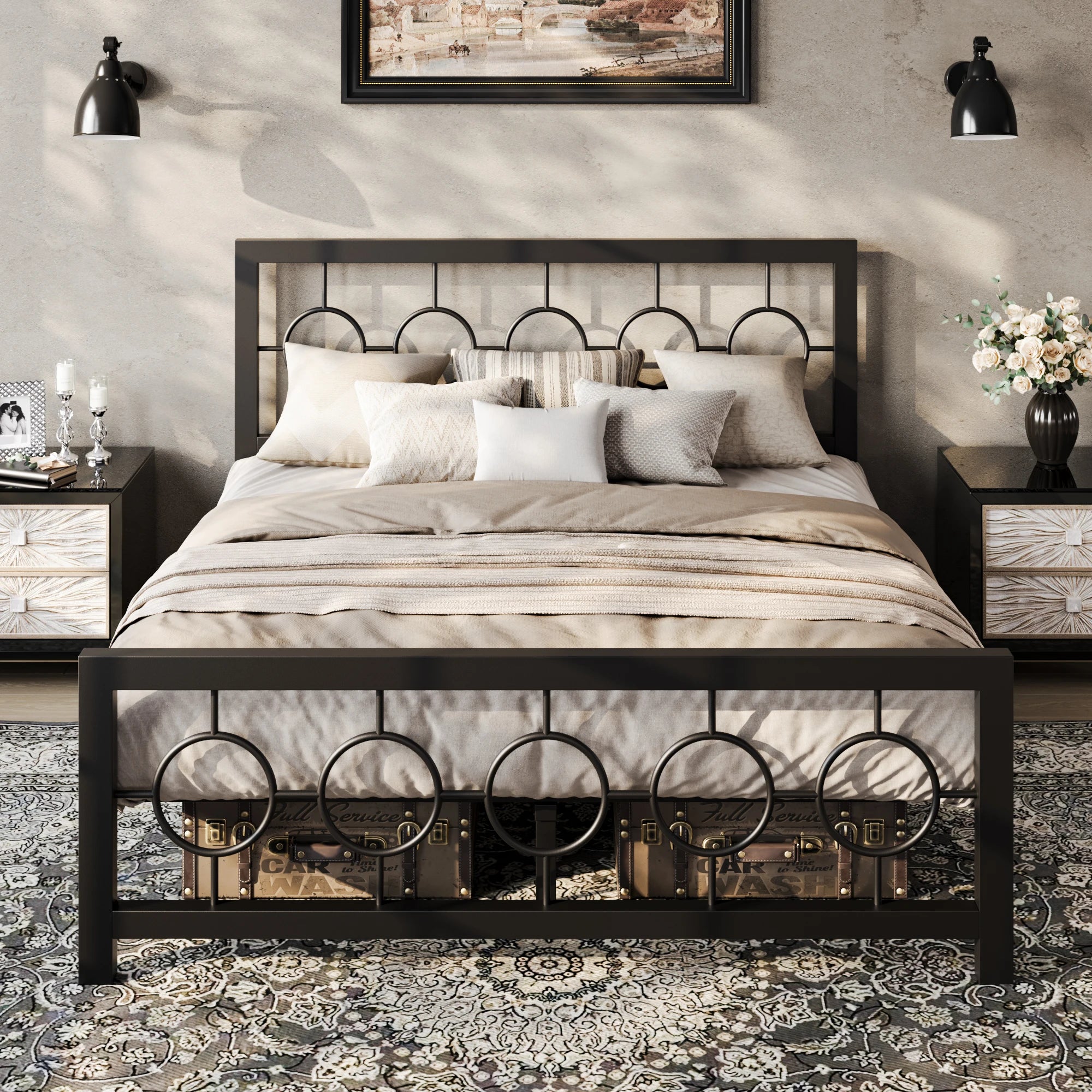 HOOMIC Metal Platform Bed Frame