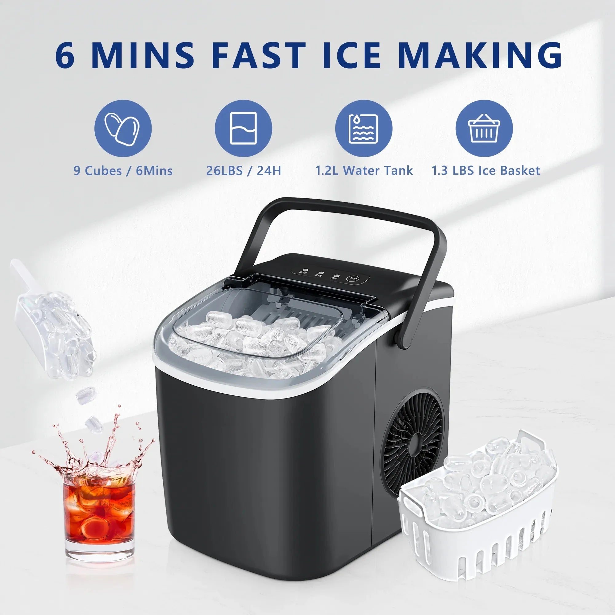 SIMZLIFE  Countertop Ice Maker Machine