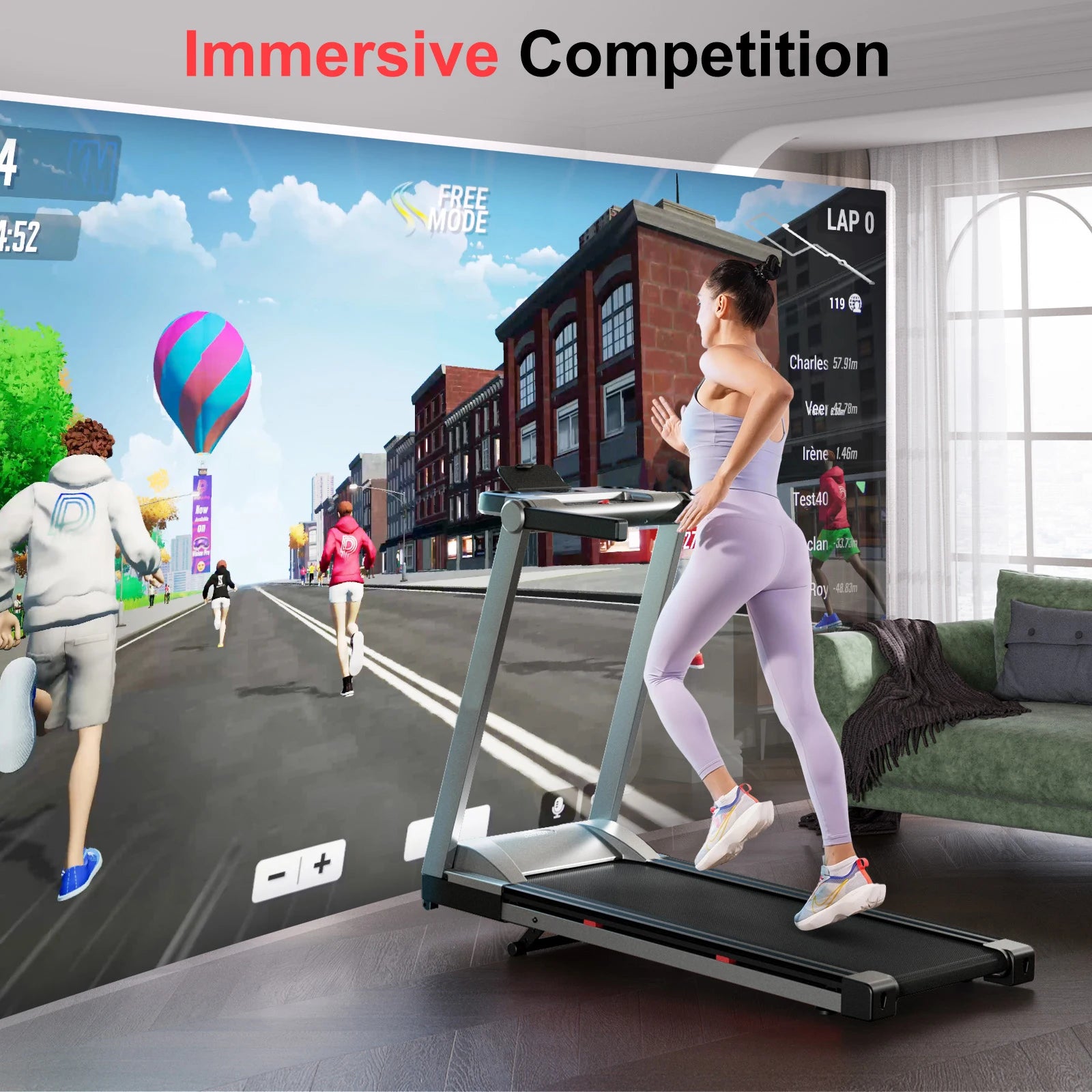 3.5HP Foldable Incline Home Treadmill