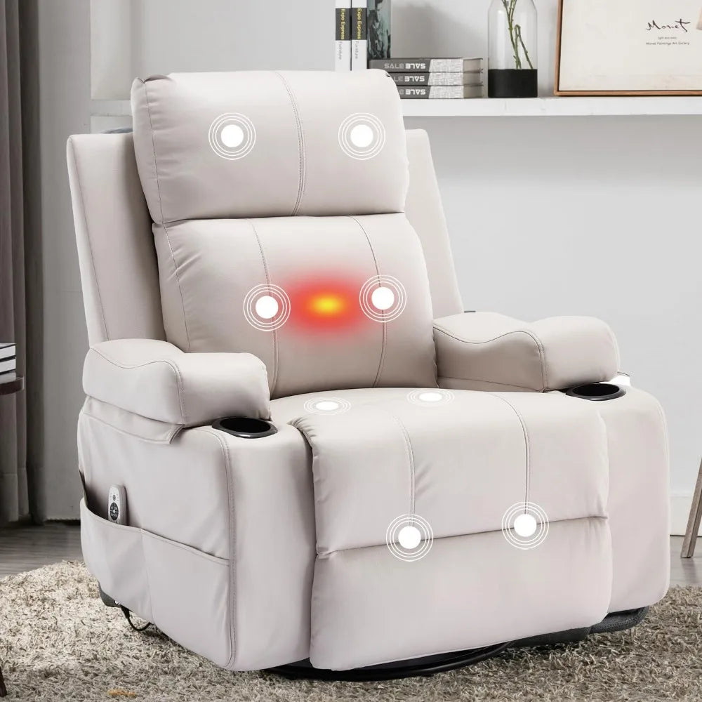 Overstuffed Electric Massage Recliner