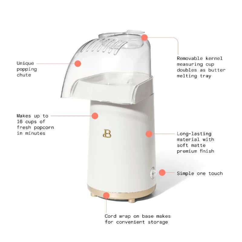Beautiful 16 Cup Hot Air Electric Popcorn Maker