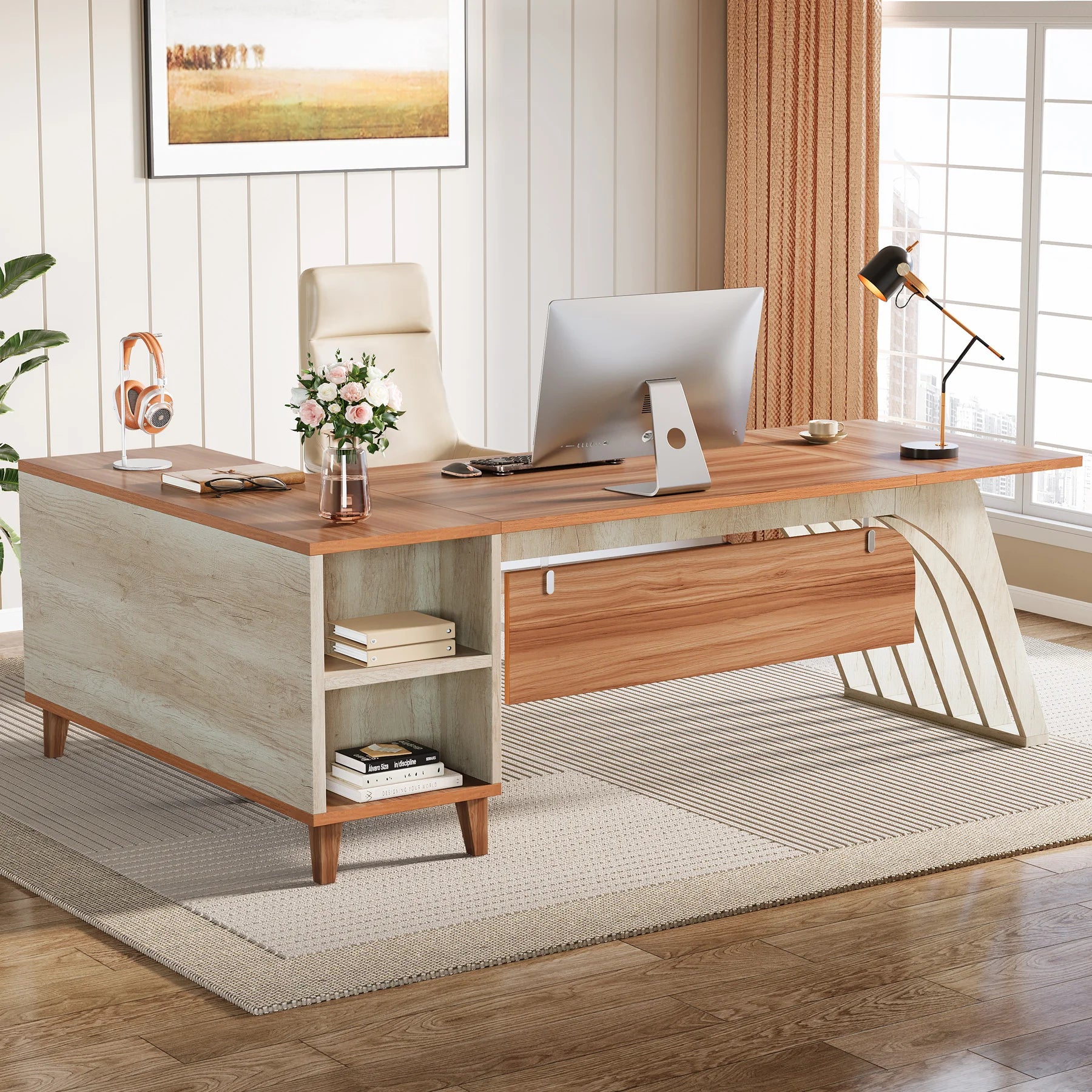 Tribesigns 78" Large L-Shaped Executive Desk
