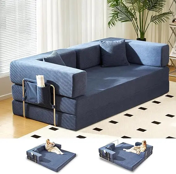 King Size Fold Out Corduroy Sofa Bed