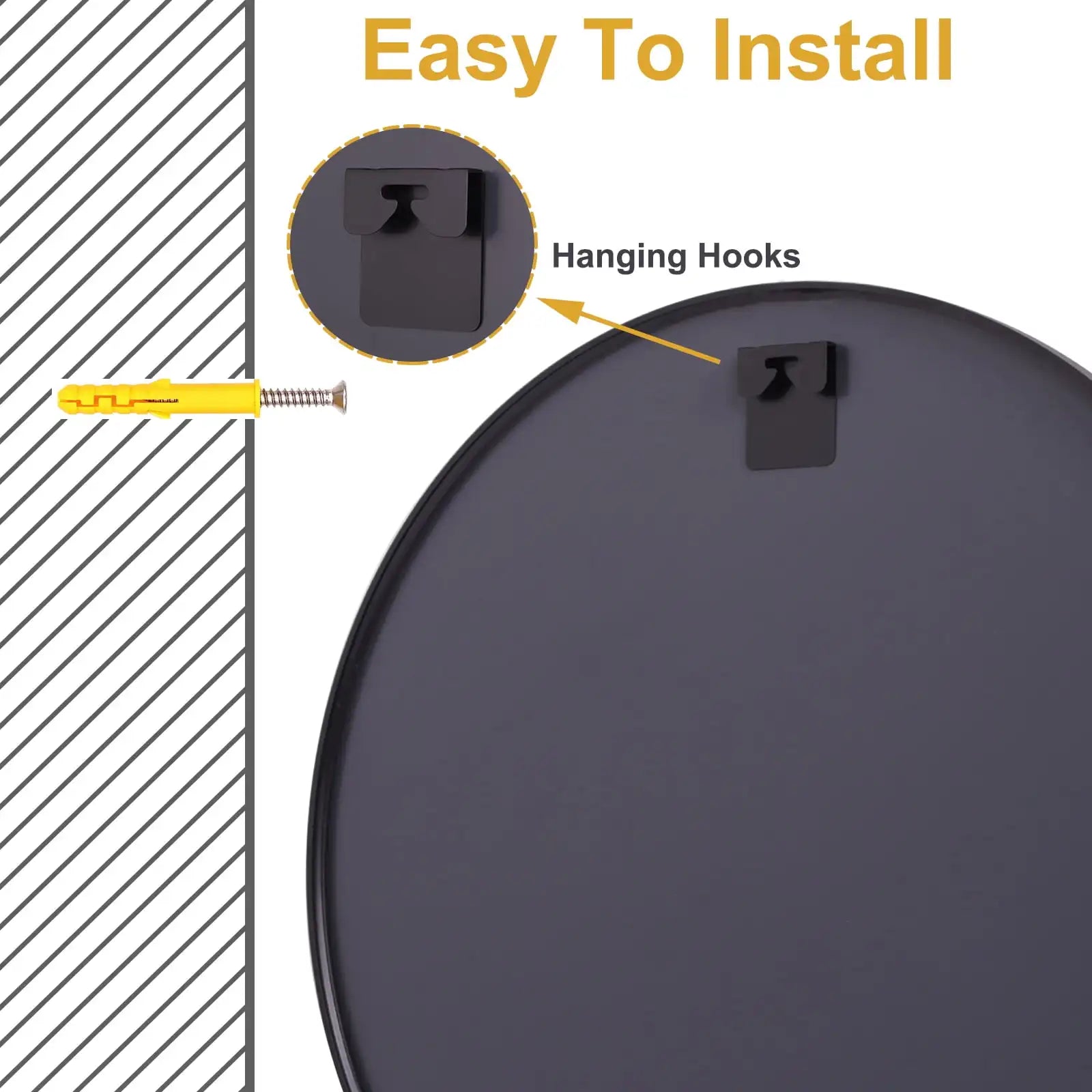 24.2"x24.2" Round Bathroom Mirror