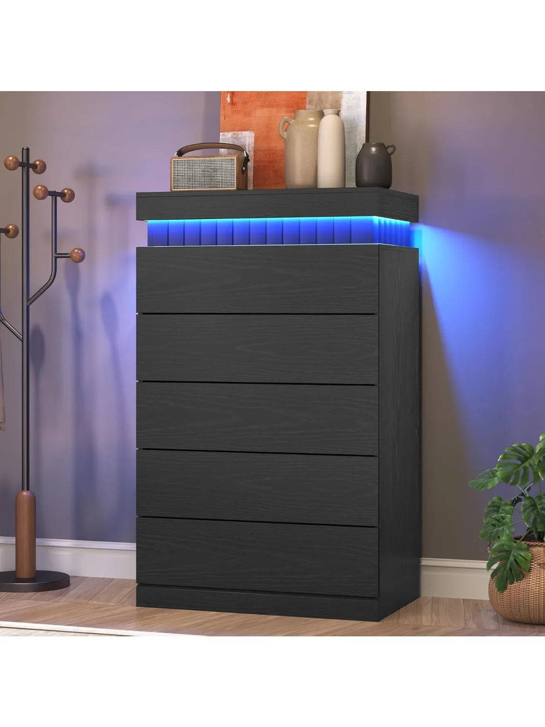 Tall Black Dresser for Bedroom