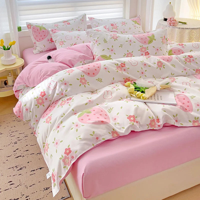 4pcs, 100% cotton bedding set