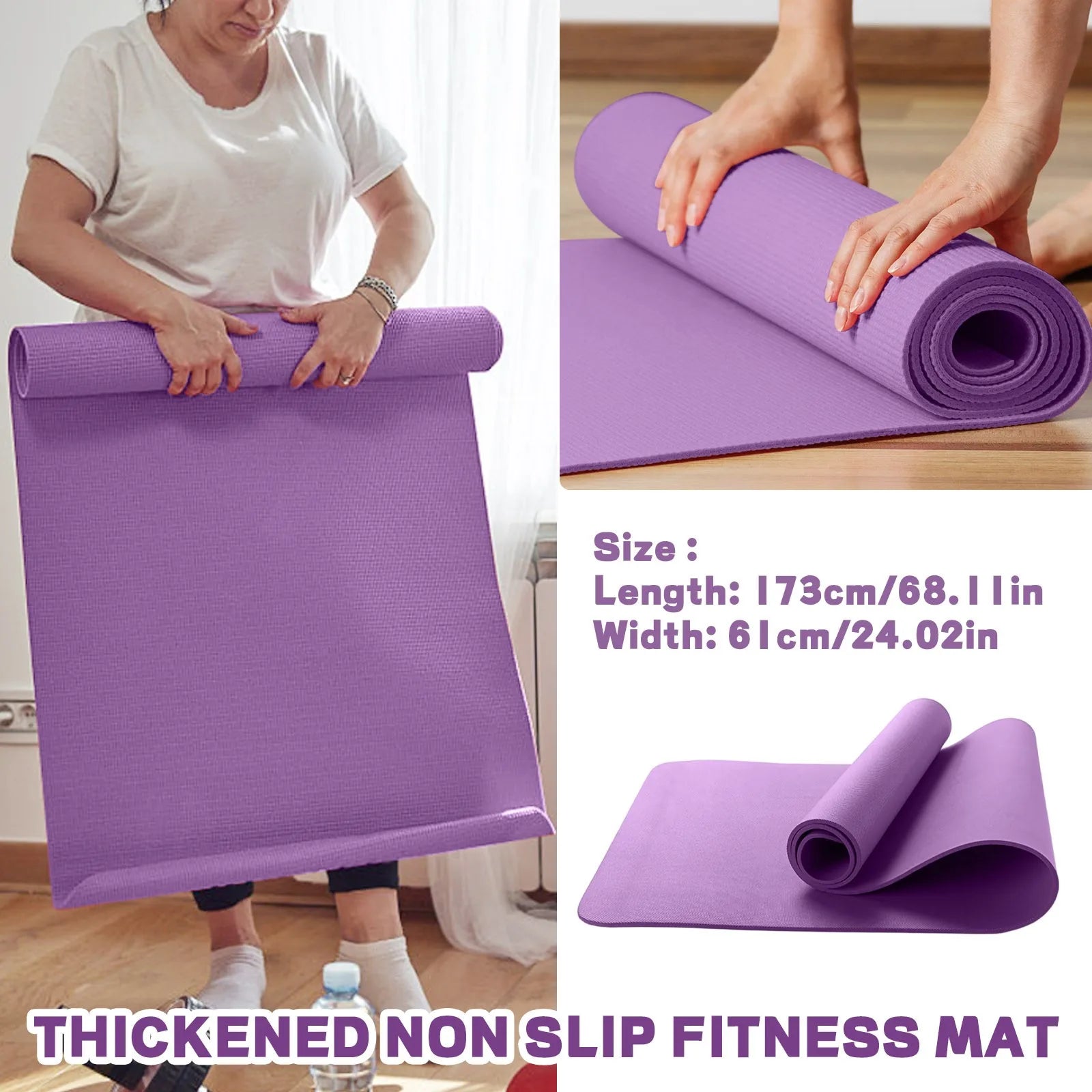 Anti-Slip & Thick Yoga Mat Combo