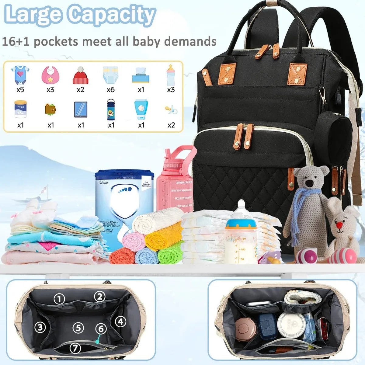 Multifunctional Diaper Bag