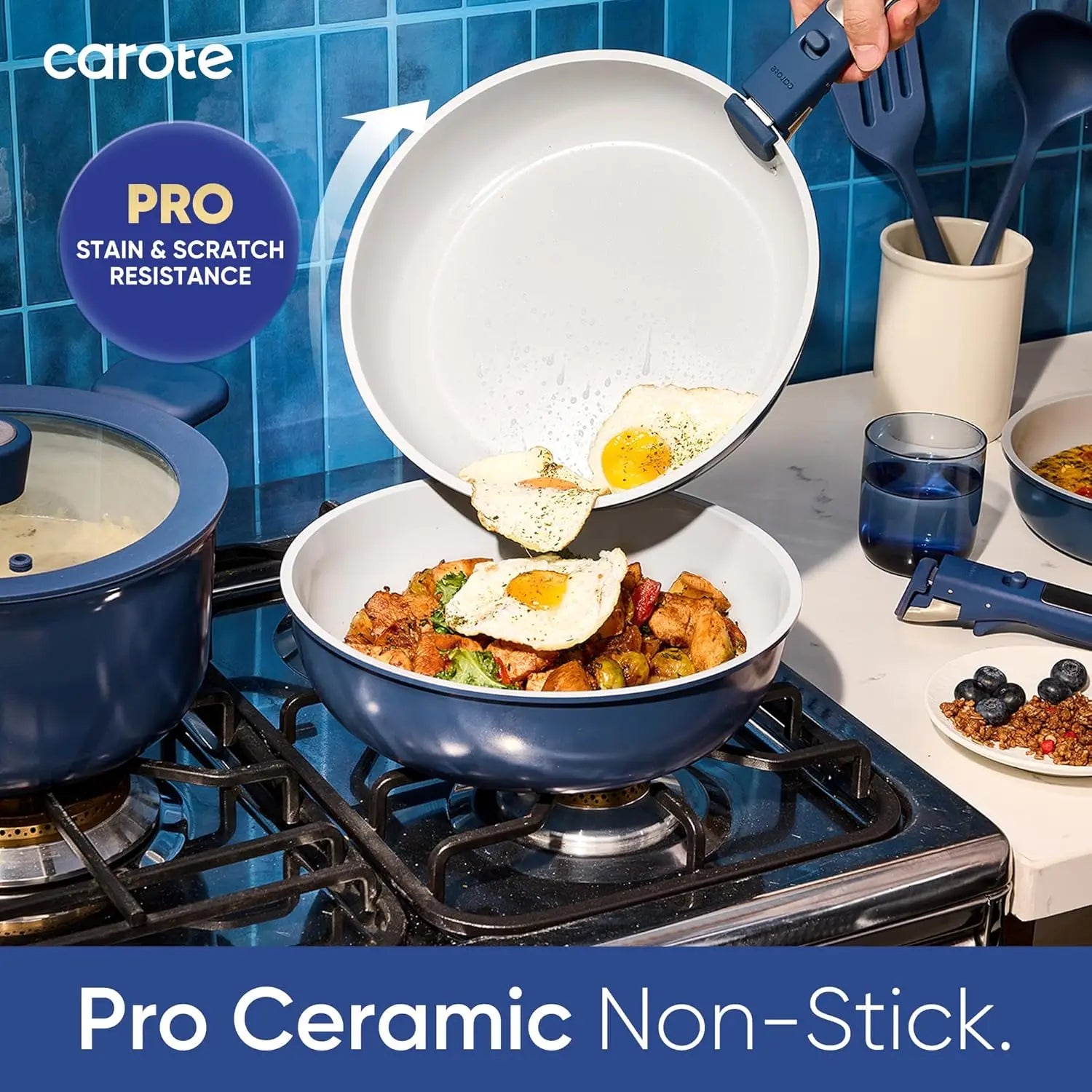 25pcs Ceramic Cookware Set