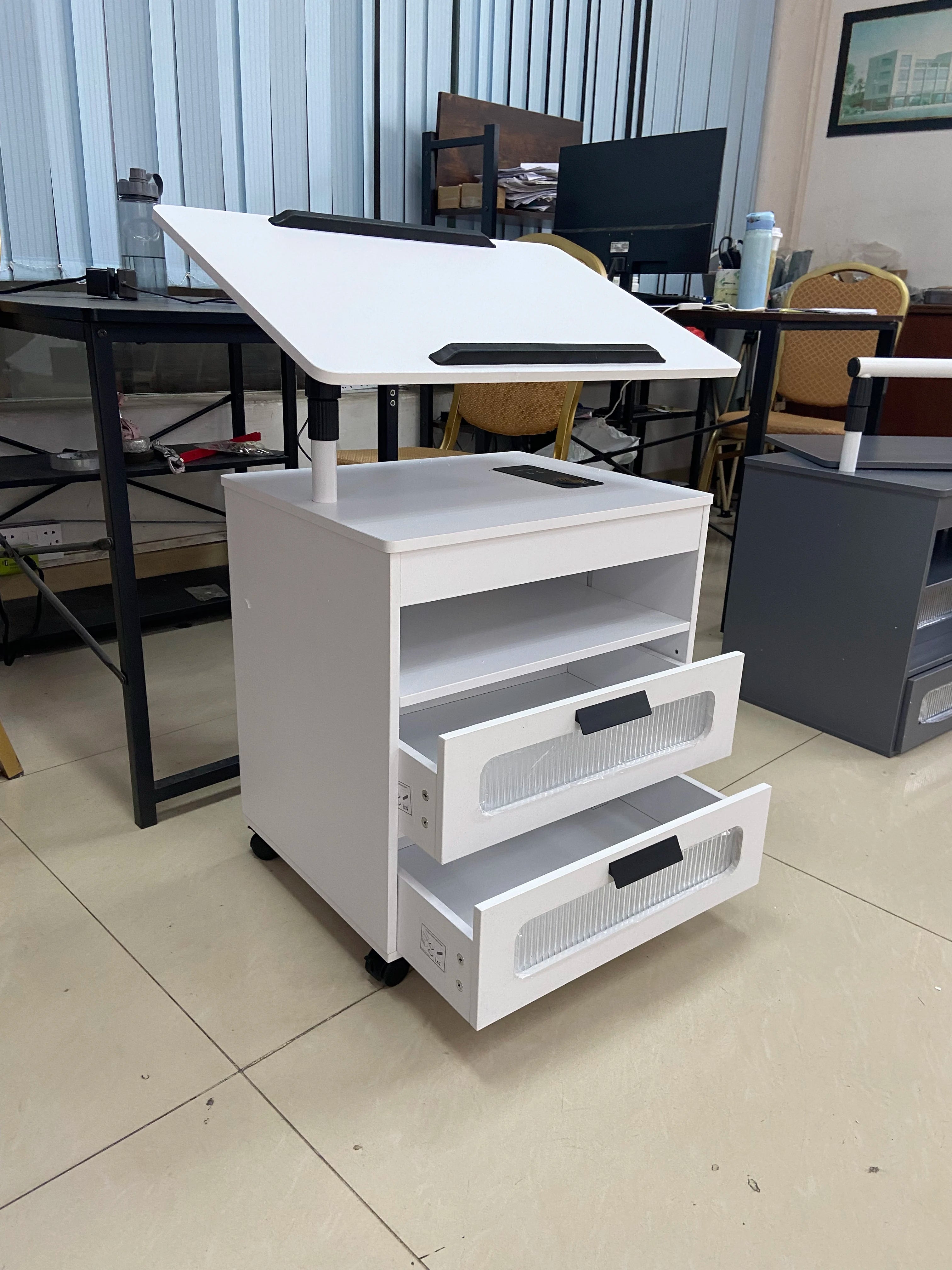 JDPAG Nightstand with Wireless Charging Station