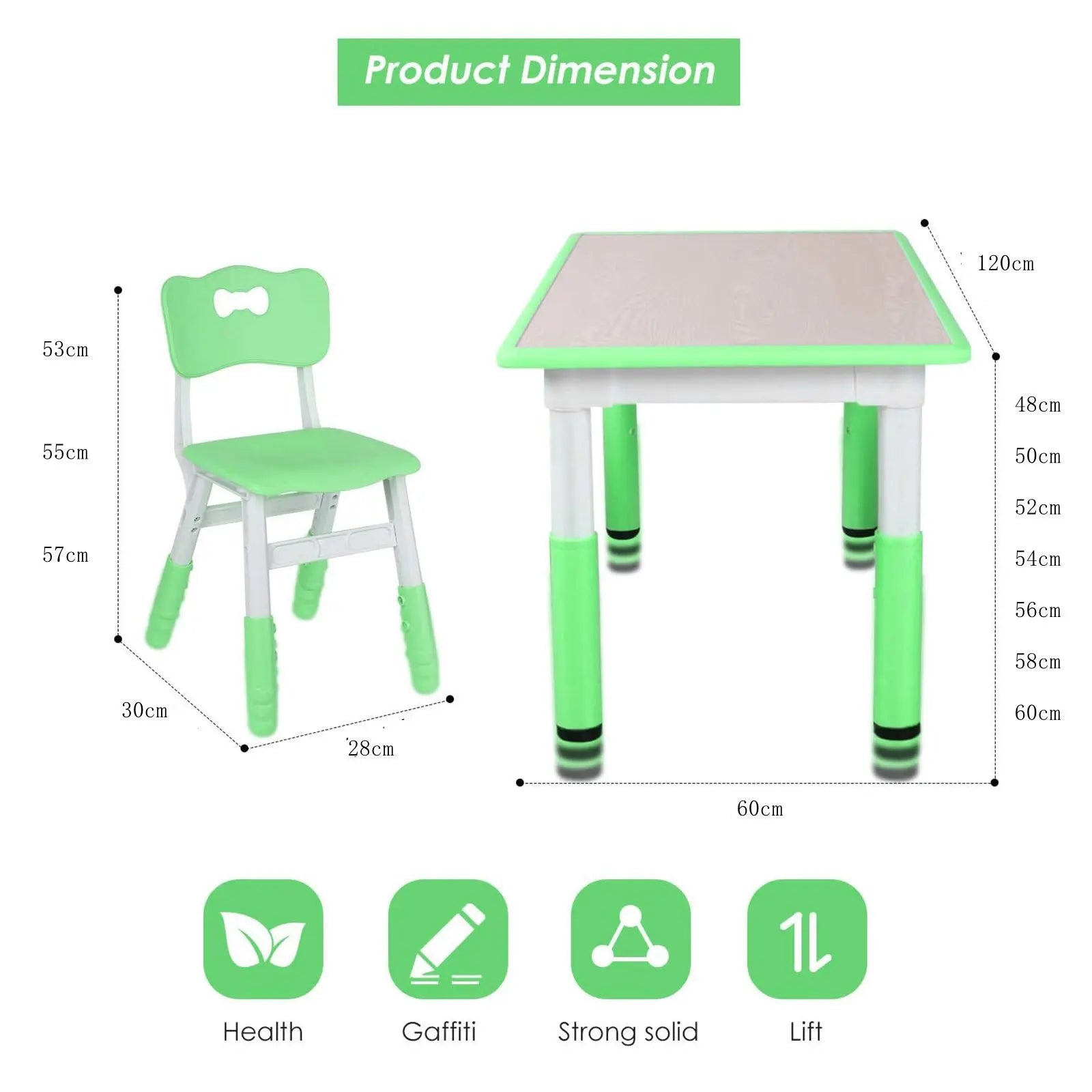 Kids Table and 4 Chairs Set