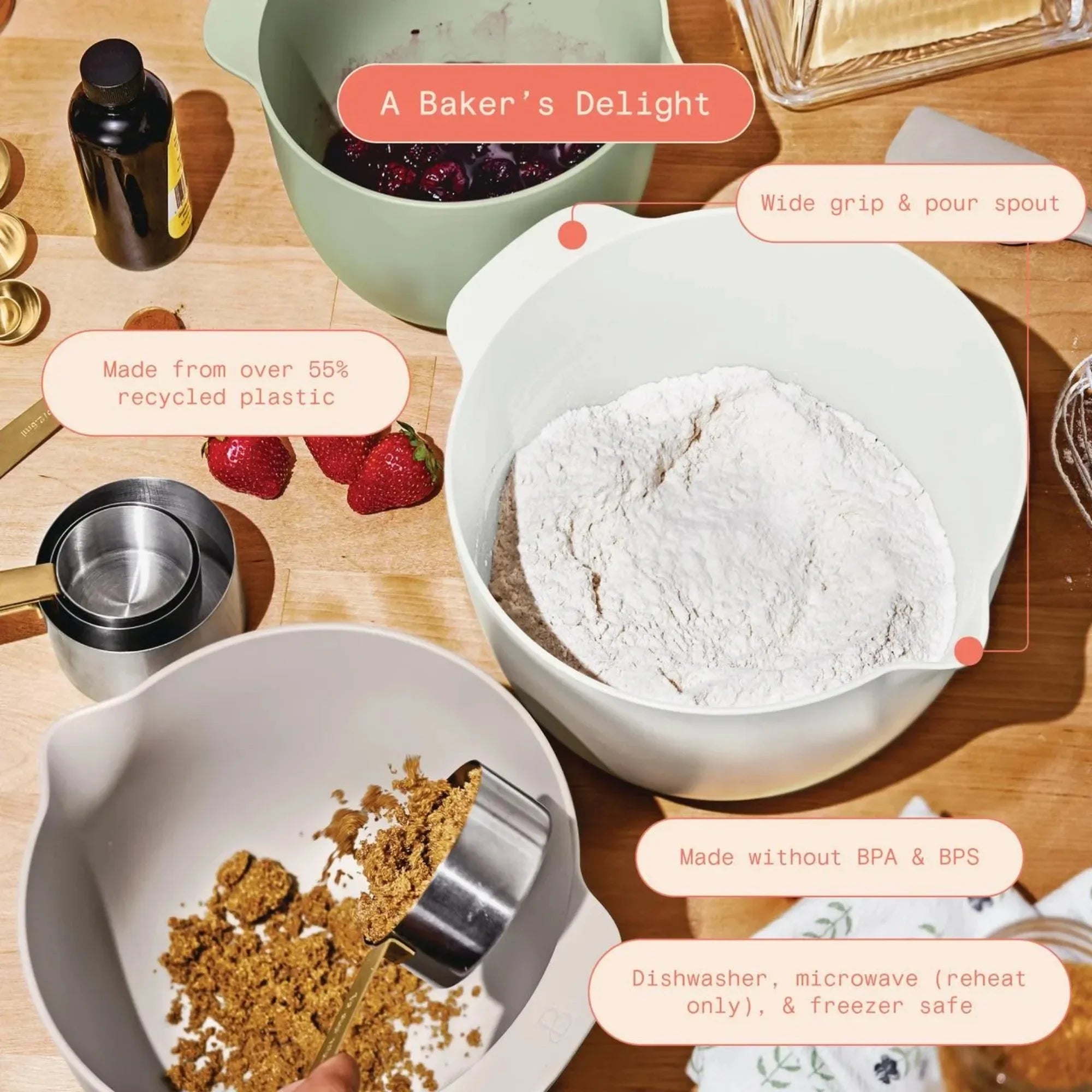 3-Piece Mixing Bowl Set