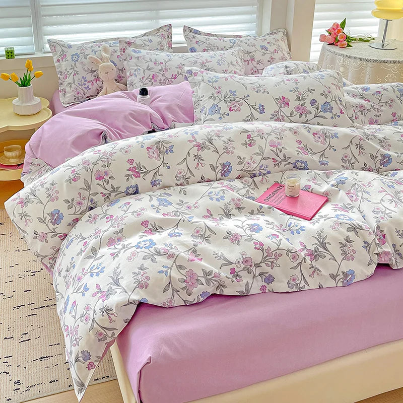 4pcs, 100% cotton bedding set