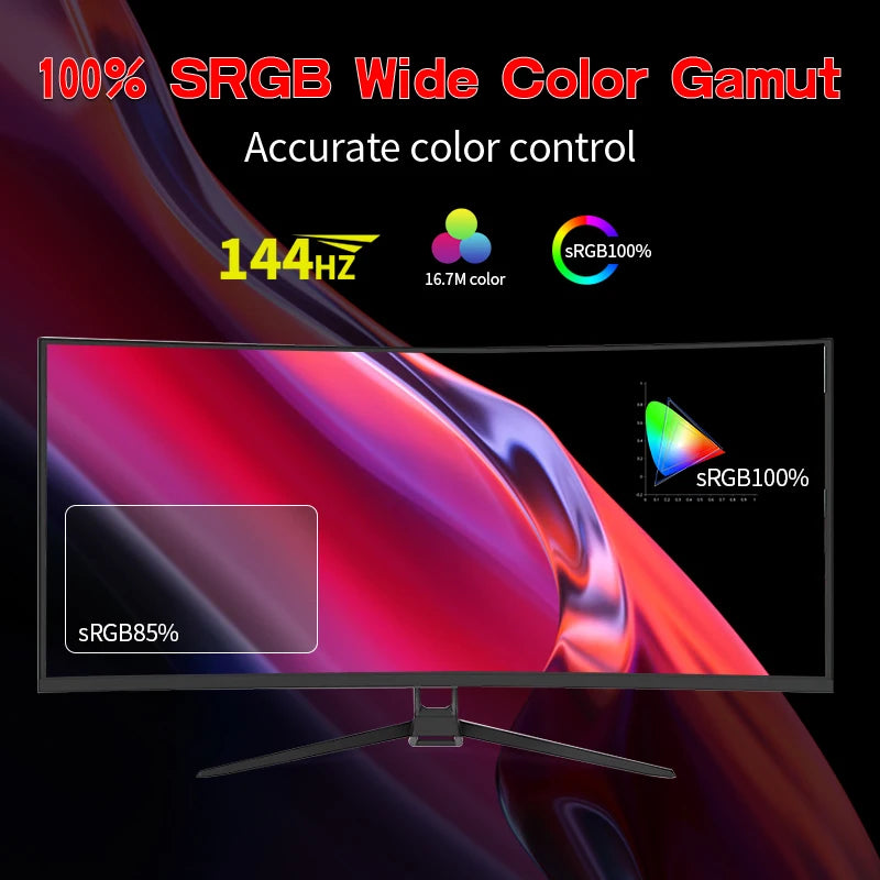 Gawfolk Monitor 34'' 144Hz Bandfish Screen Curved