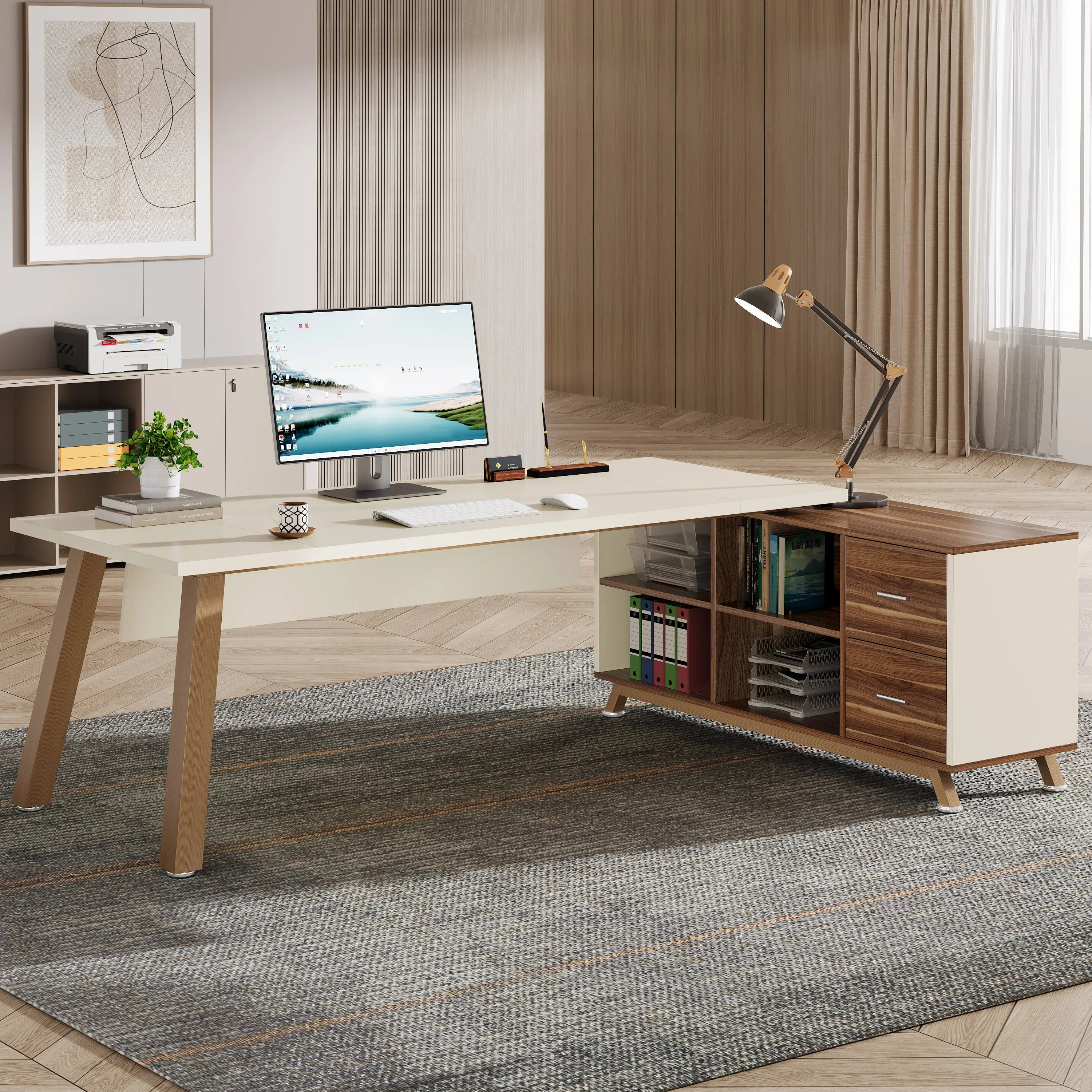 Tribesigns 78.7-Inch Executive Desk