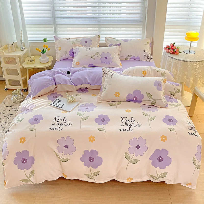 4pcs, 100% cotton bedding set