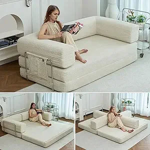 King Size Fold Out Corduroy Sofa Bed