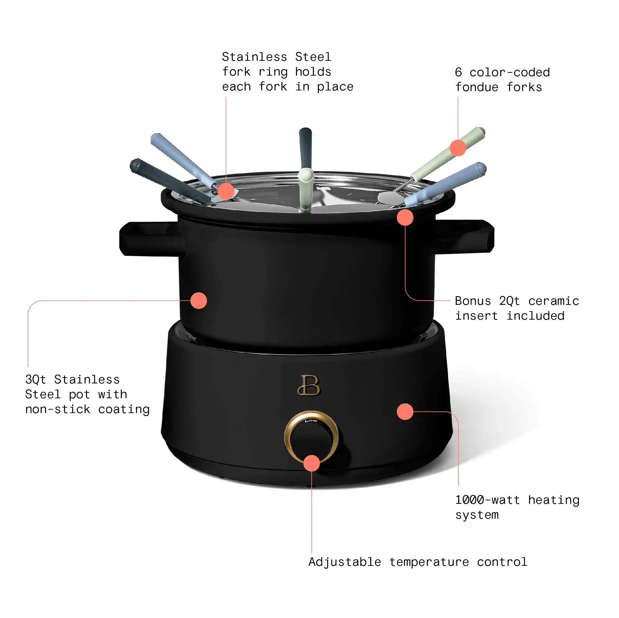 #For Beautiful 3 qt Electric Fondue Set