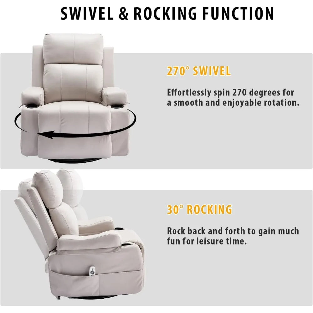 Overstuffed Electric Massage Recliner