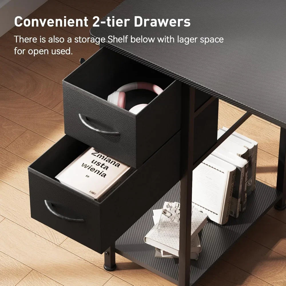 "Gaming Desk with Drawers,