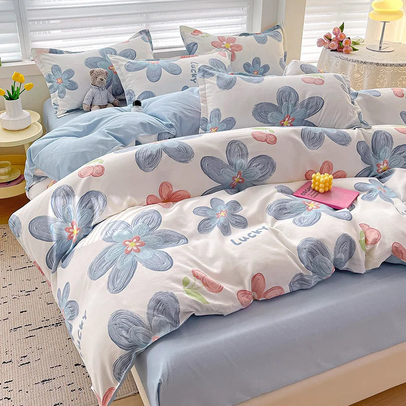 4pcs, 100% cotton bedding set