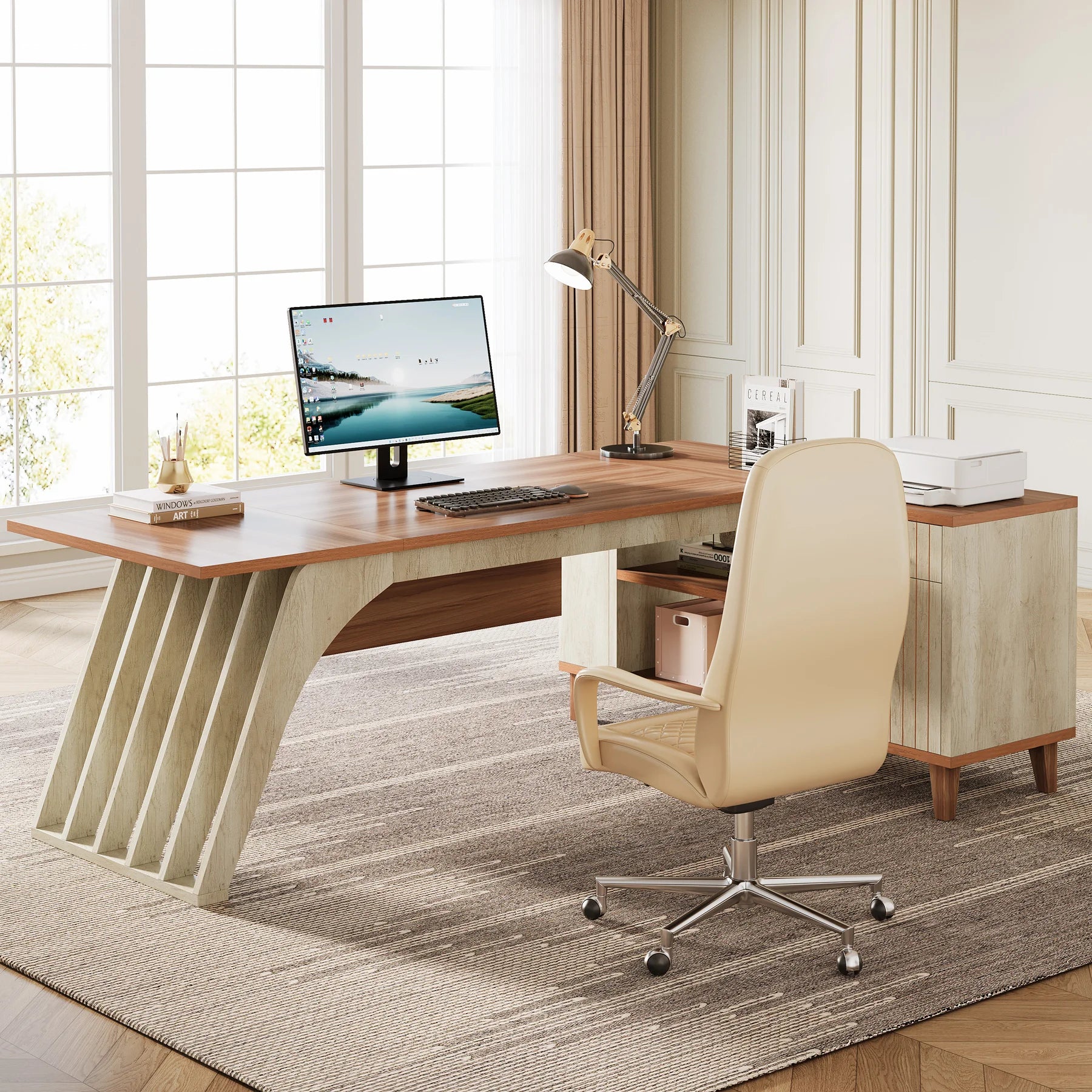 Tribesigns 78" Large L-Shaped Executive Desk