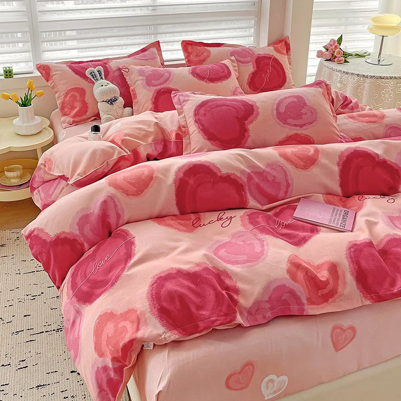 4pcs, 100% cotton bedding set