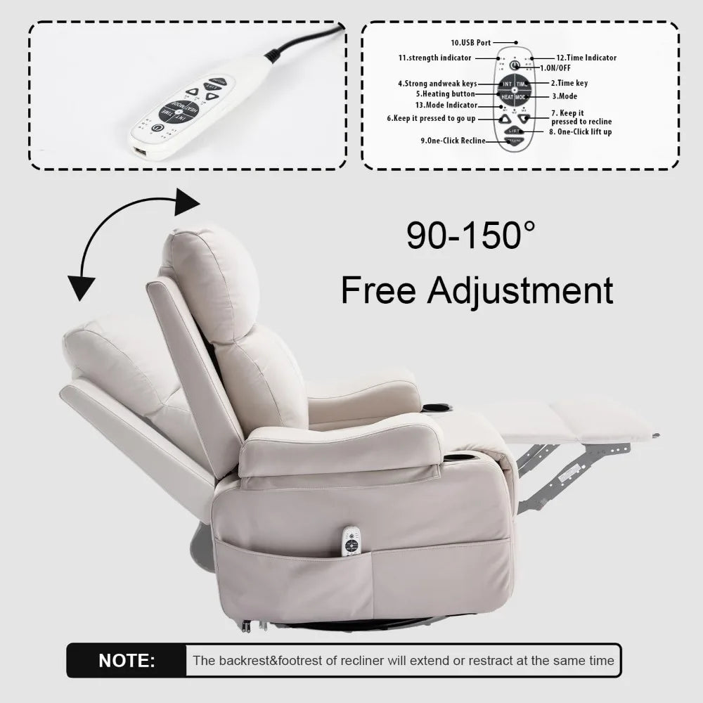 Overstuffed Electric Massage Recliner