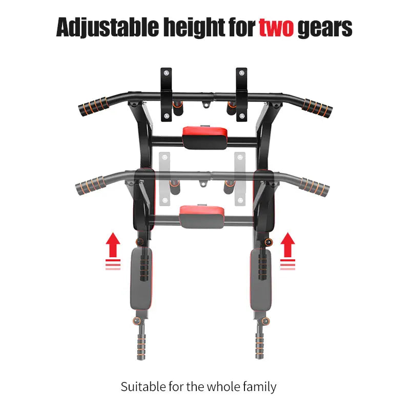 Multifunctional wall-mounted pull-up bar