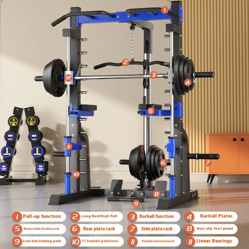 Smith machine gantry fitness equipment