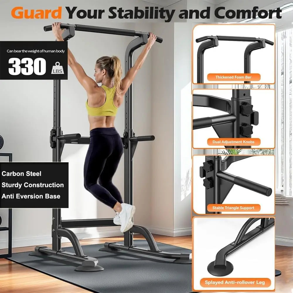 Adjustable Power Tower Pull-Up Rack