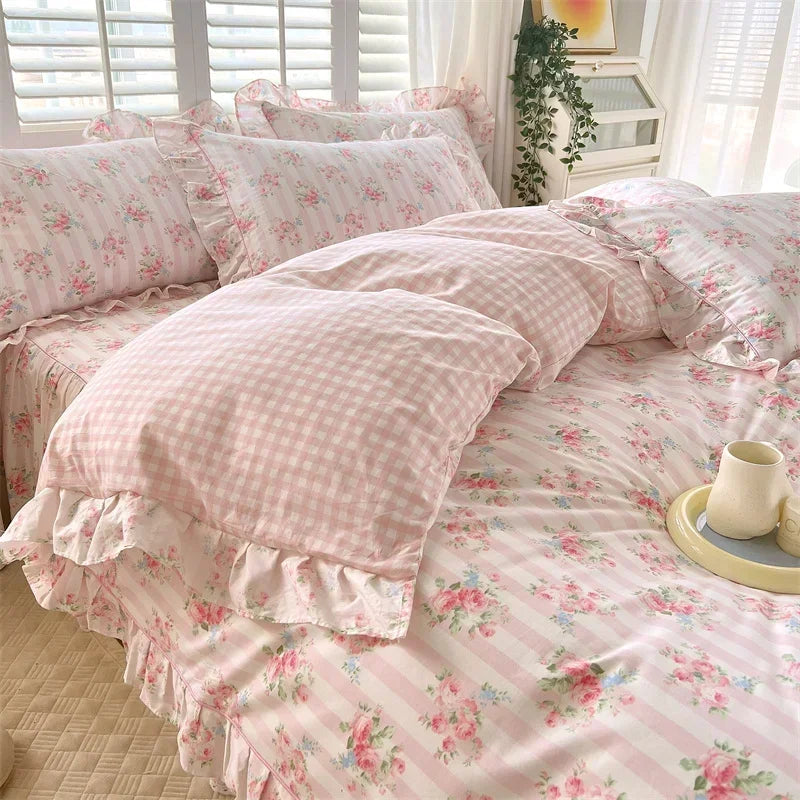 New Ruffles 100% Cotton Duvet Cover Set or Single Duvet Covers