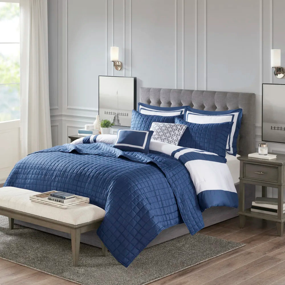 8 Piece Comforter and Quilt Set Collection