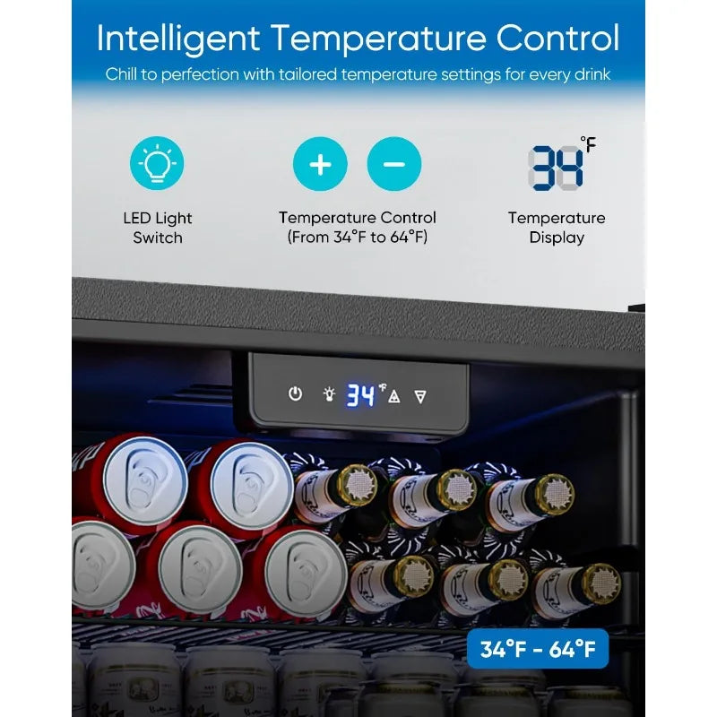 3.2 Cu. Ft Mini Fridge with Glass Door