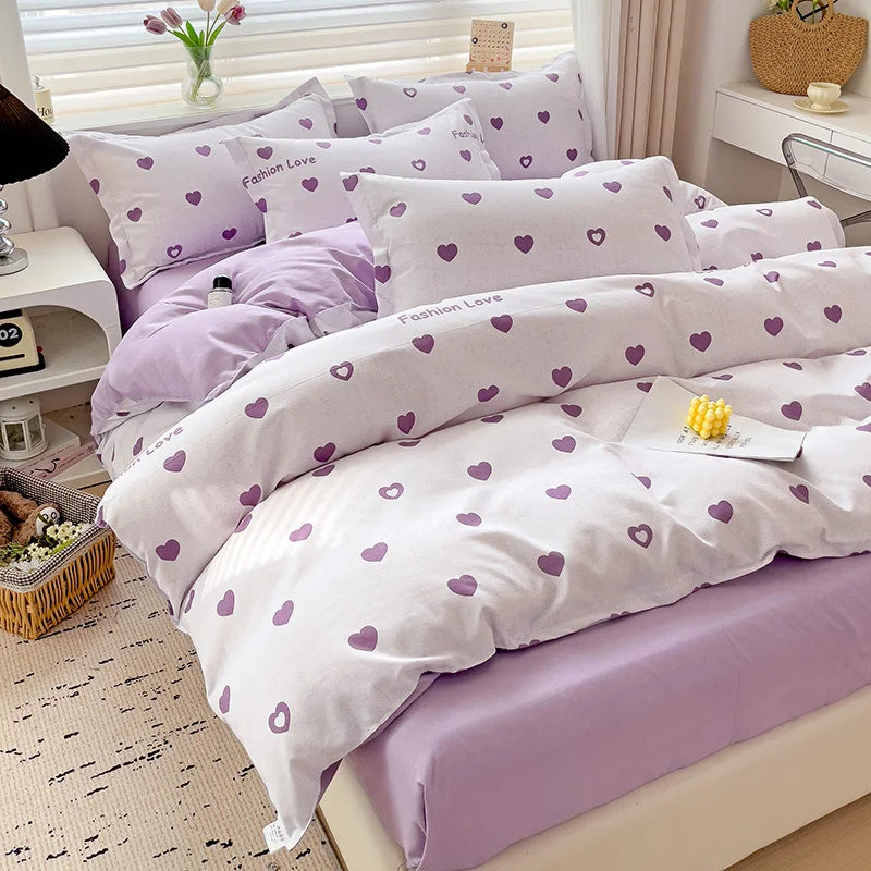 4pcs, 100% cotton bedding set