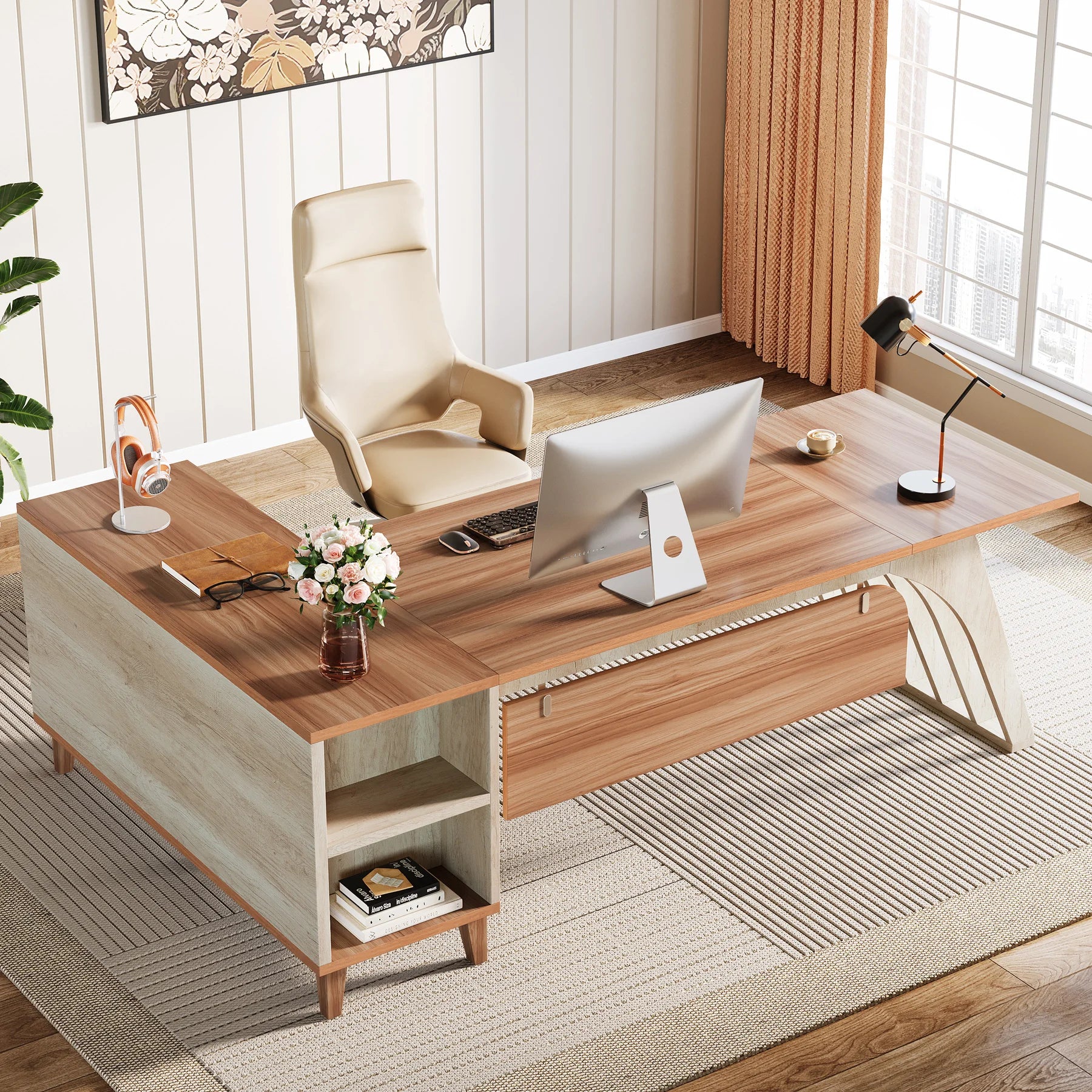 Tribesigns 78" Large L-Shaped Executive Desk