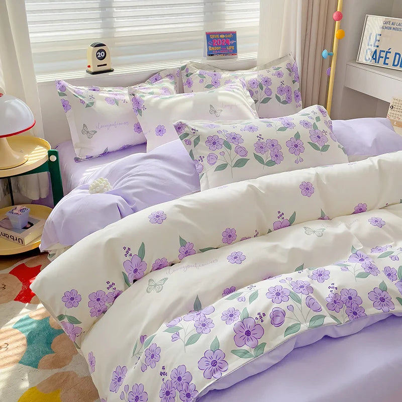 4pcs, 100% cotton bedding set