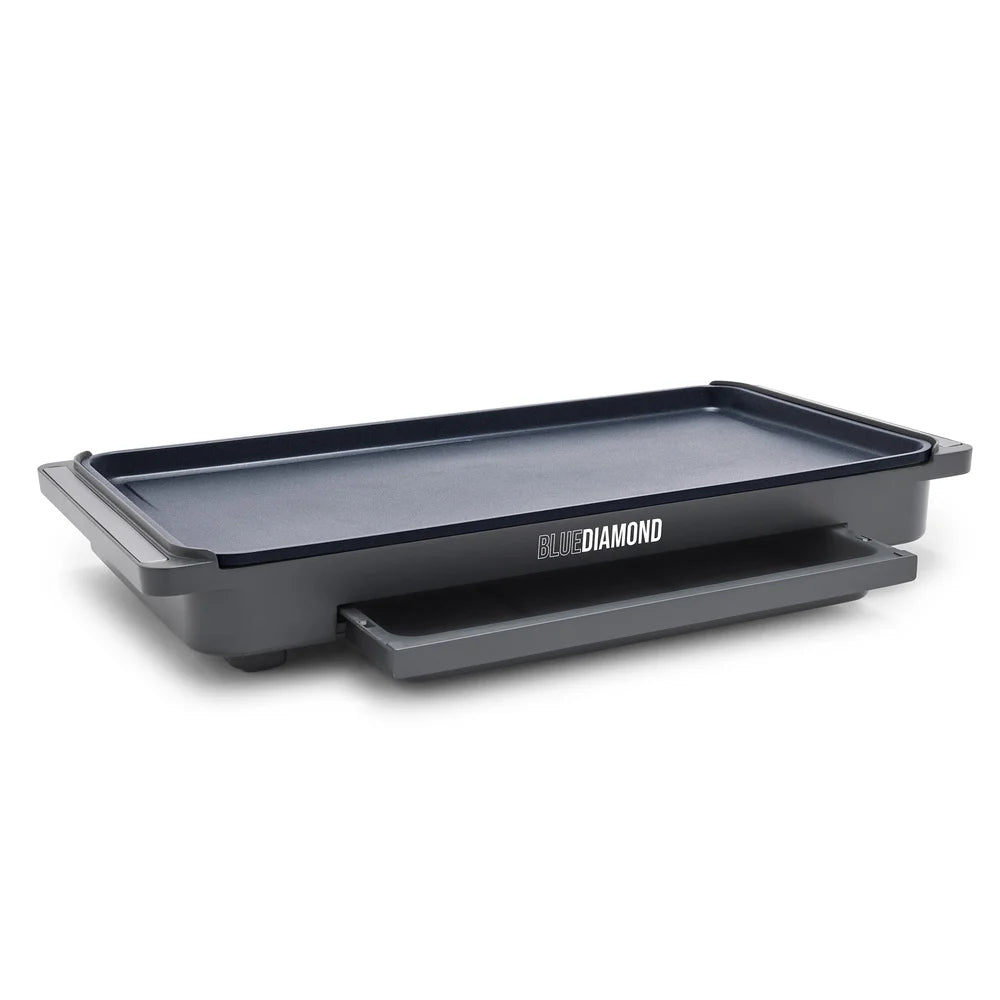 XL Electric Ceramic Nonstick Griddle with Warming Tray