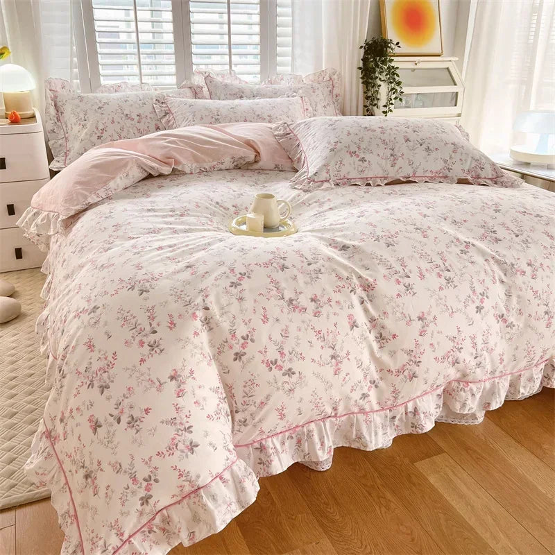 New Ruffles 100% Cotton Duvet Cover Set or Single Duvet Covers