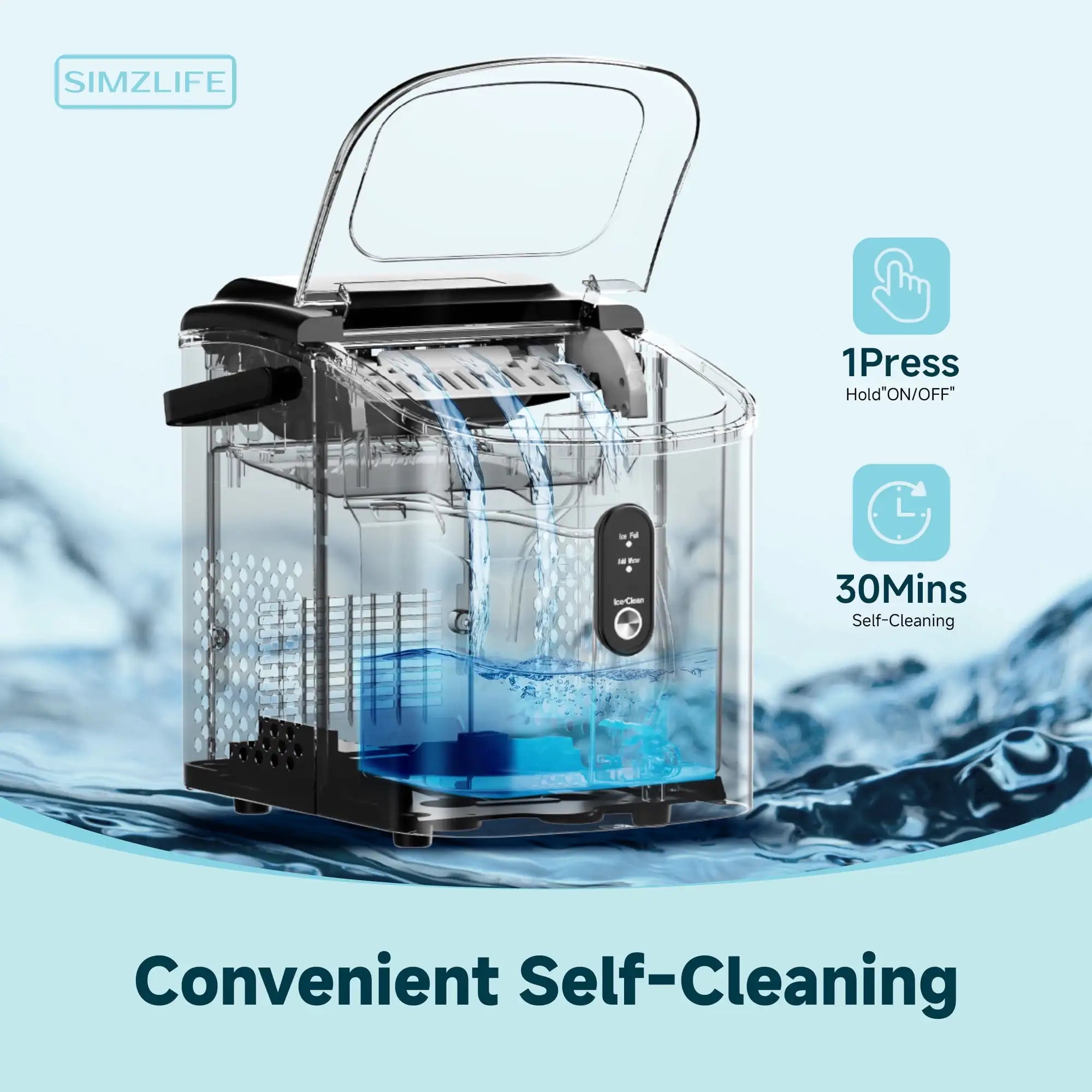 Simzlife Countertop Ice Maker with Handle