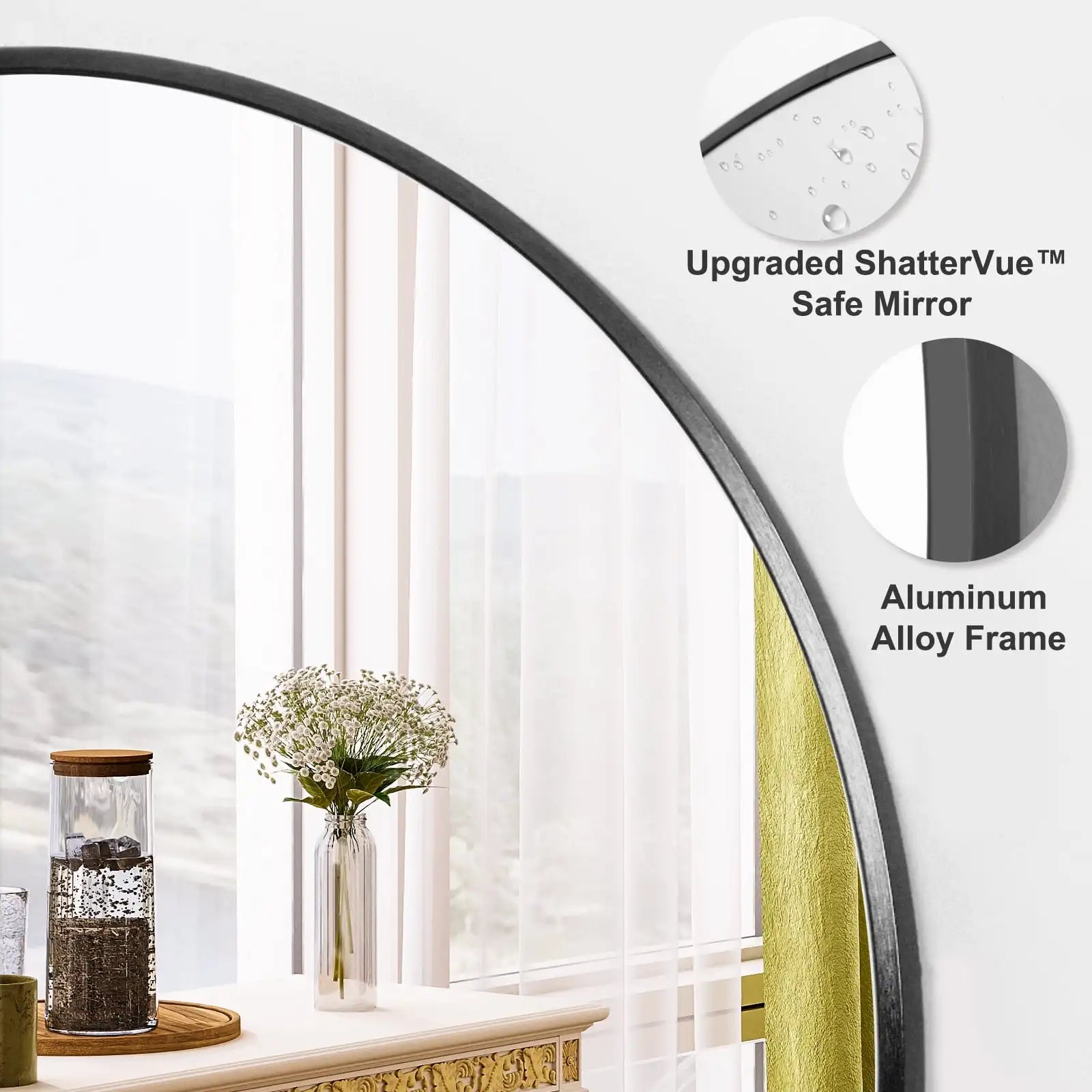 24.2"x24.2" Round Bathroom Mirror