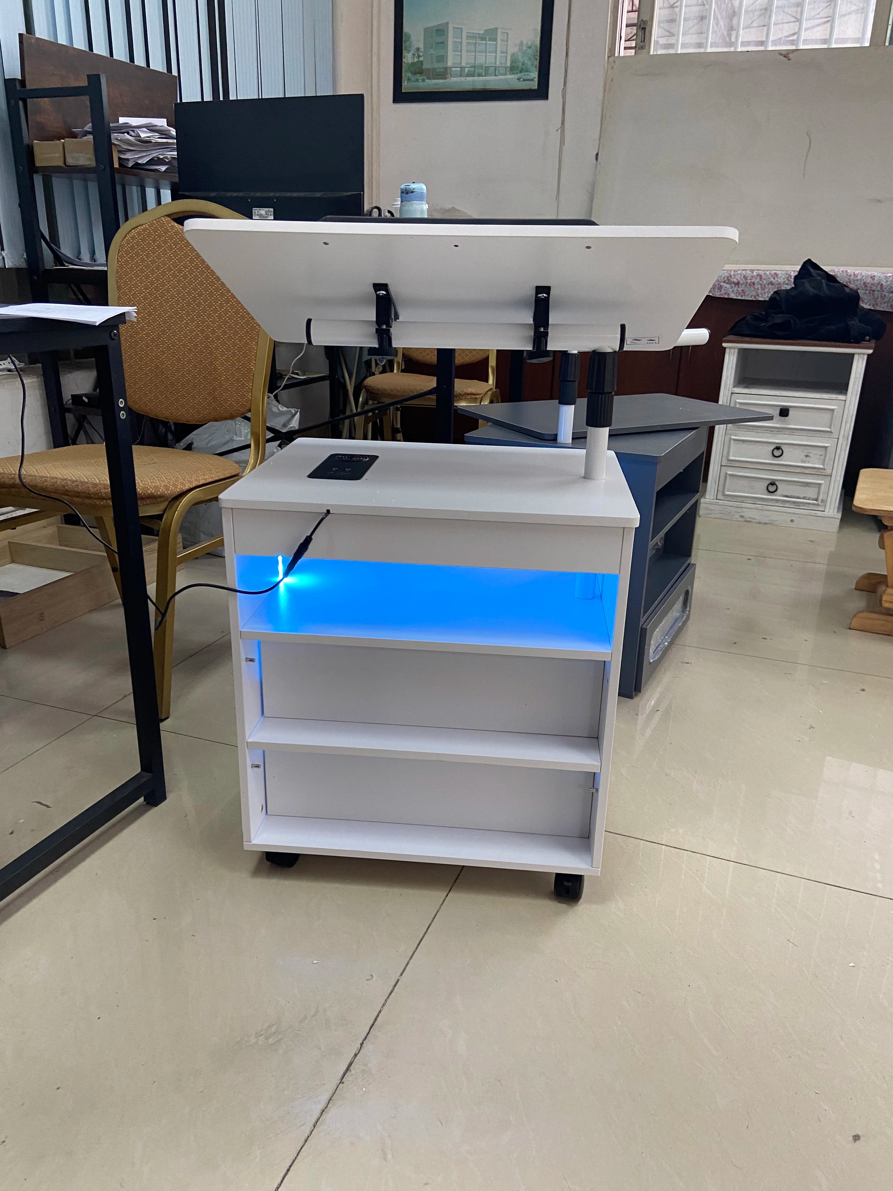 JDPAG Nightstand with Wireless Charging Station