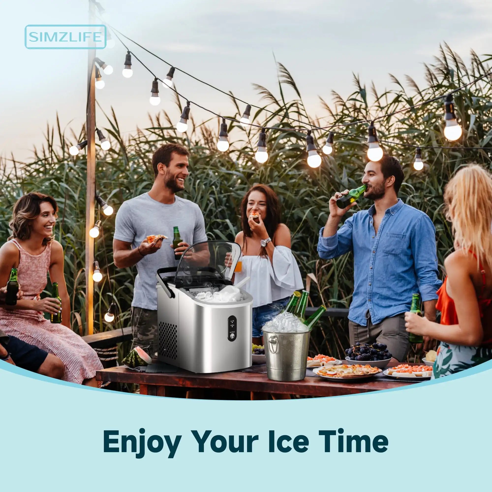 Simzlife Countertop Ice Maker with Handle