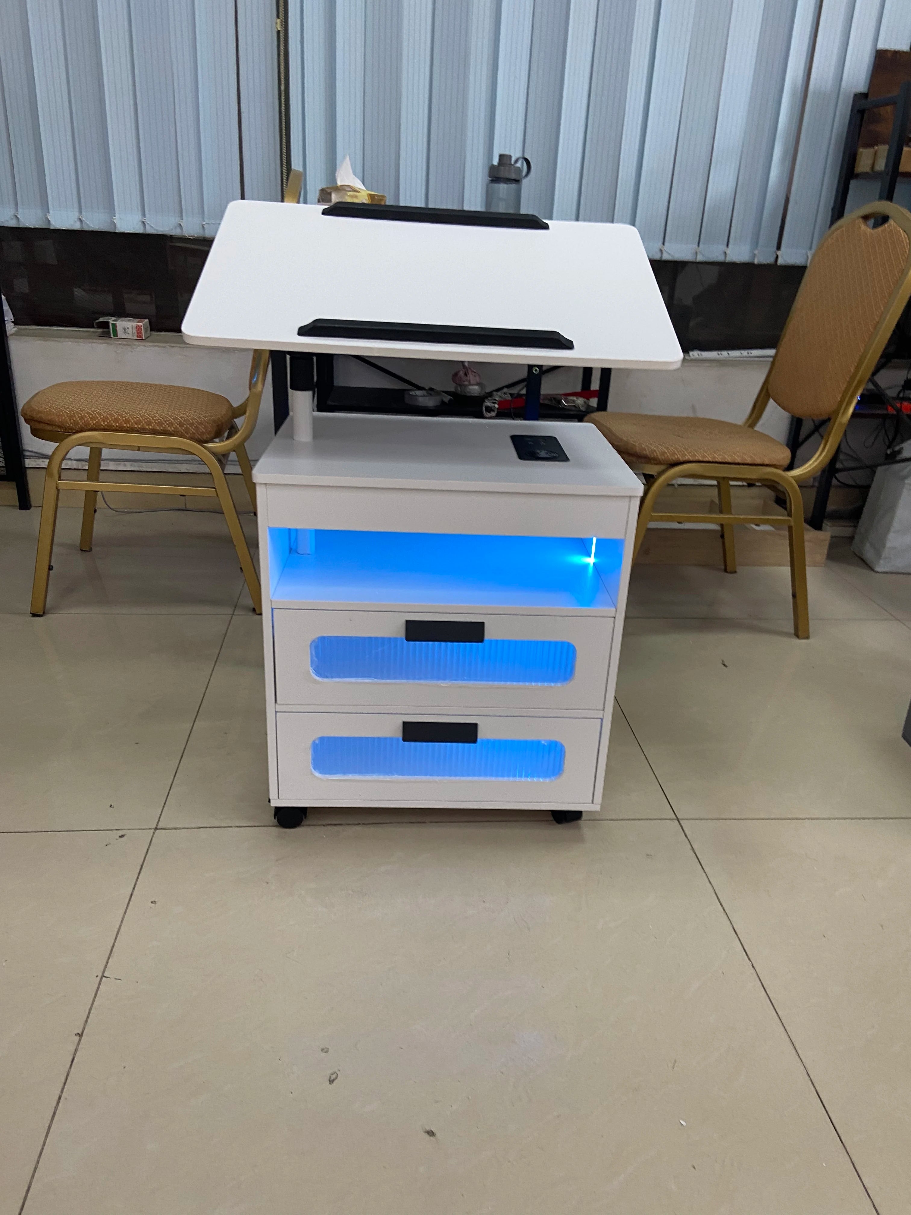 JDPAG Nightstand with Wireless Charging Station