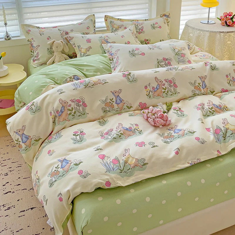 4pcs, 100% cotton bedding set