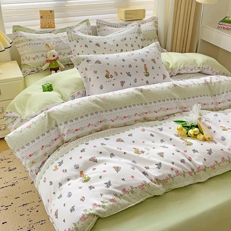 4pcs, 100% cotton bedding set
