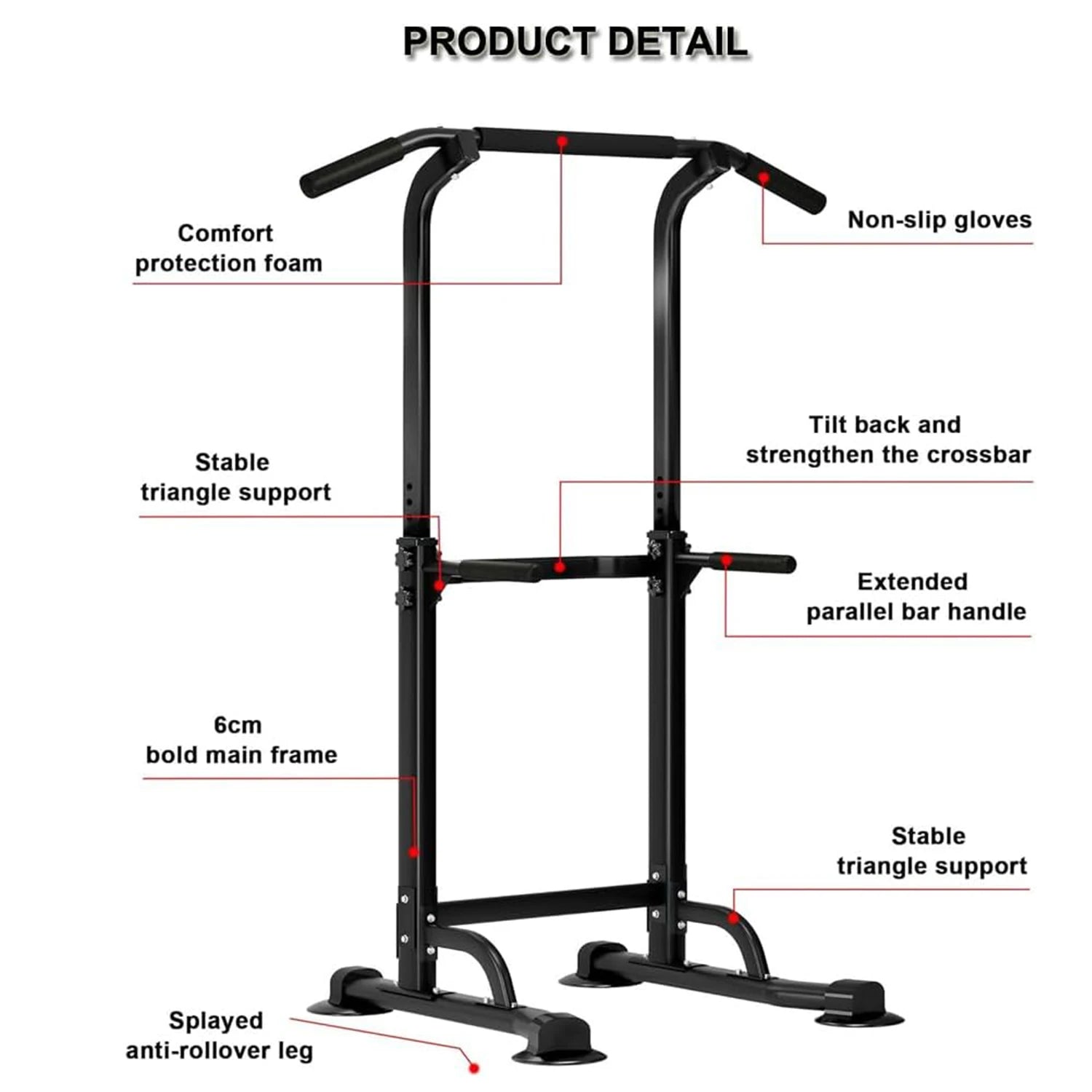 Adjustable Power Tower Pull-Up Rack