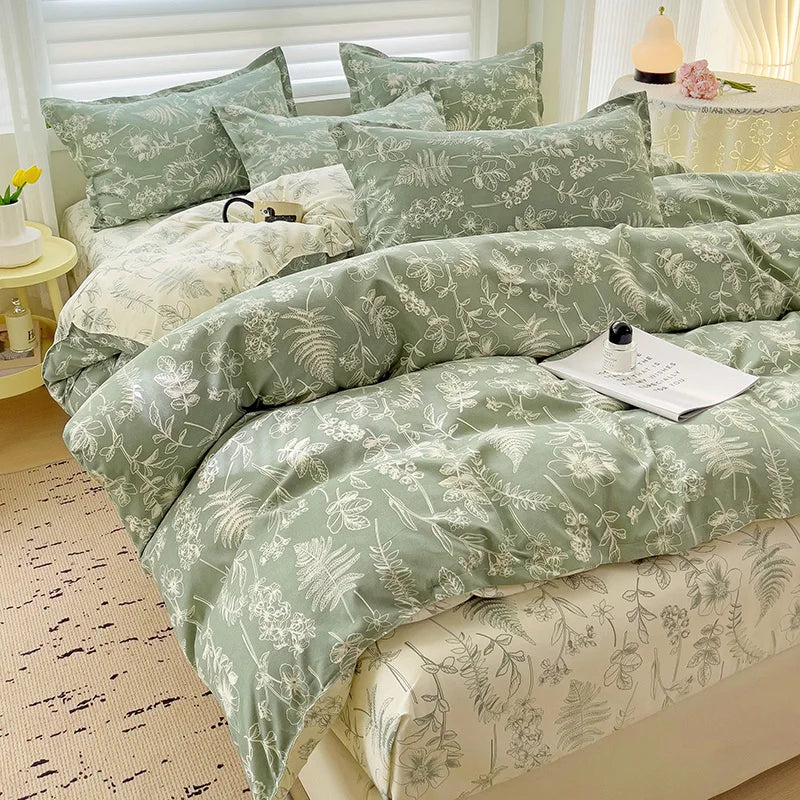4pcs, 100% cotton bedding set