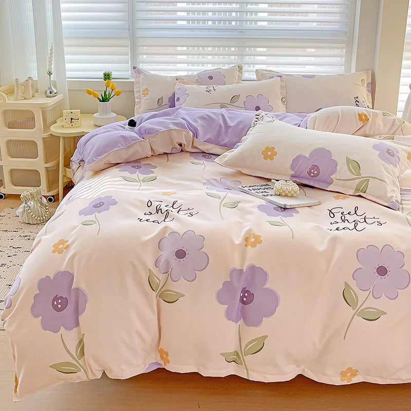 4pcs, 100% cotton bedding set